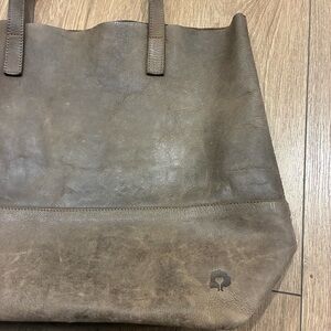 ABLE Elegant Brown Leather Tote Bag